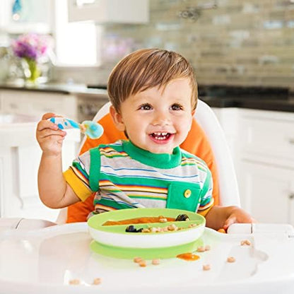 Munchkin baby suction plates showing 3 divided sections