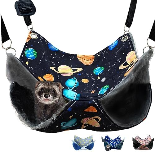 Small animal cage accessory hammock interior soft fleece view