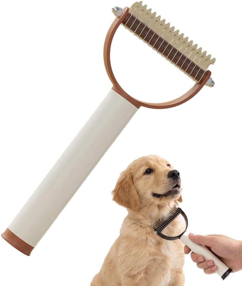 Yonynn deshedding grooming brush being washed and cleaned under running water