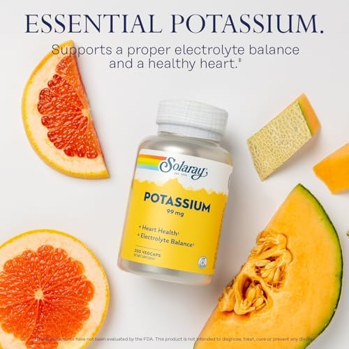 Back of Solaray Potassium bottle showing ingredient information