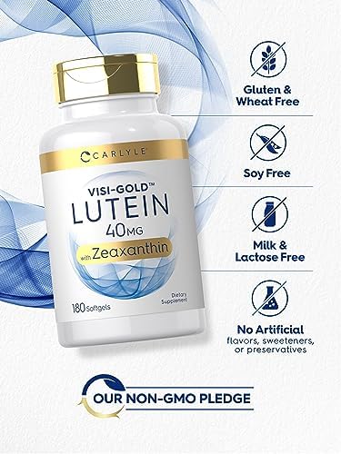 Close up of Carlyle Lutein and Zeaxanthin quick-release softgels