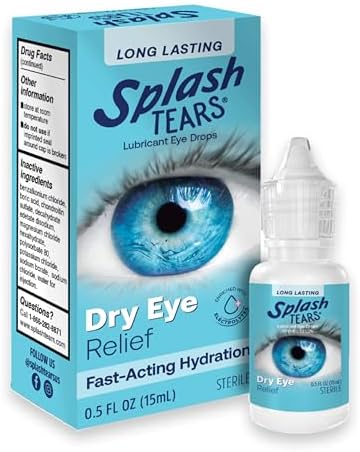 Splash Tears fast acting lubricating eye drops bottle tip close up