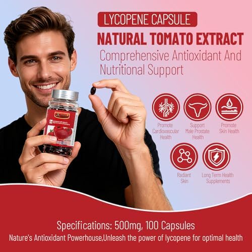 Side view of Wins Town tomato supplement extract bottle displaying nutritional information and ingredients list.