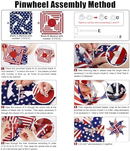 Kids playing with Fourth of July patriotic pinwheel decorations
