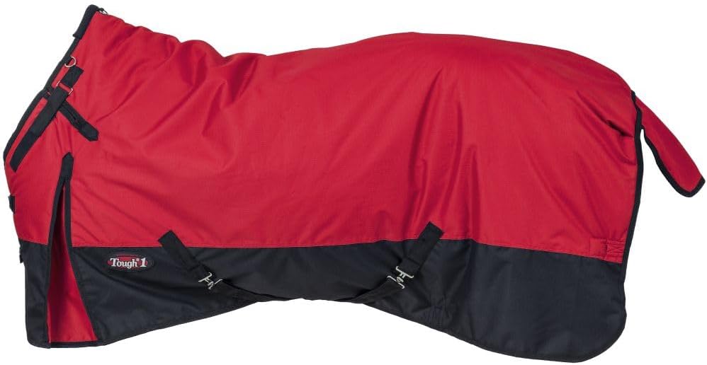 Tough1 medium weight equine blanket showing the twelve hundred denier ripstop texture.