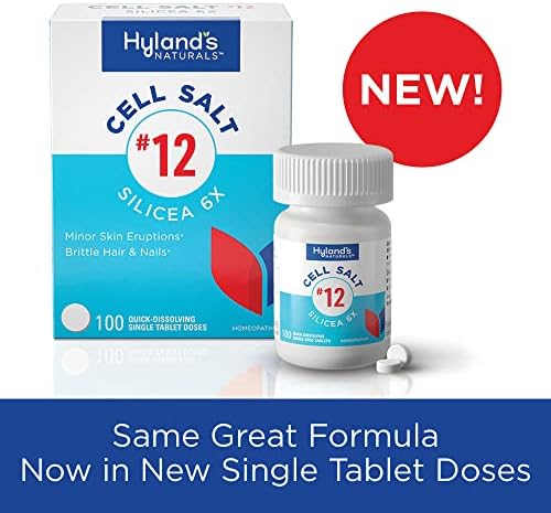 Hyland's Cell Salt 12 Silicea 6X tablet packaging label details