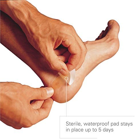 Sterile Spenco second skin pads for heel and foot blister healing