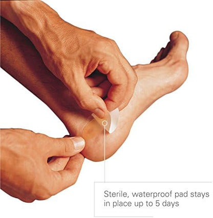 Sterile Spenco second skin pads for heel and foot blister healing
