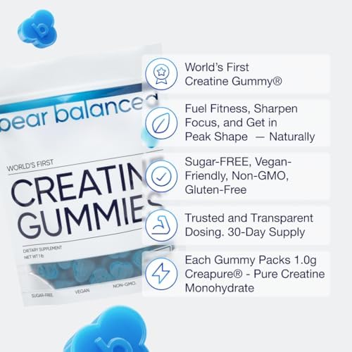 Bear Balanced Creatine Gummies supplement facts label details
