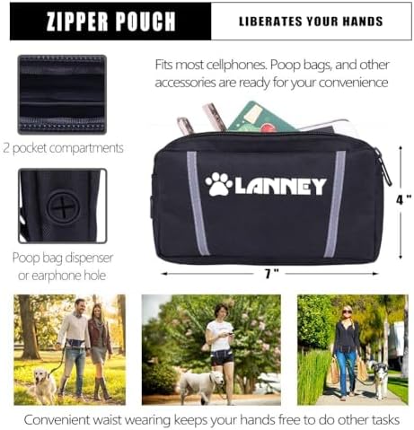 LANNEY hands free jogging belt system with quick release buckle
