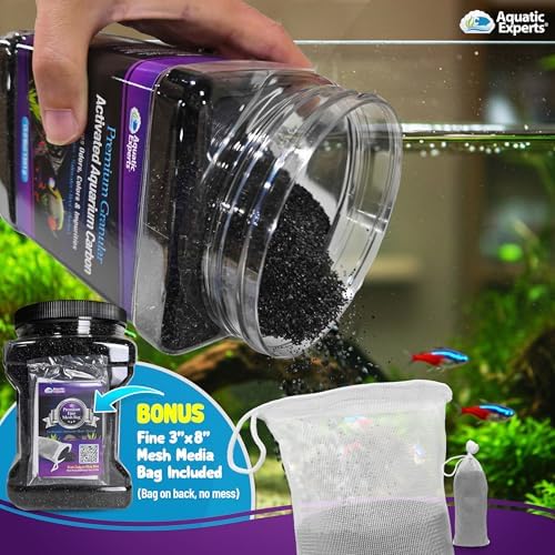Aquatic Experts activated charcoal in mesh bag for aquarium filtration