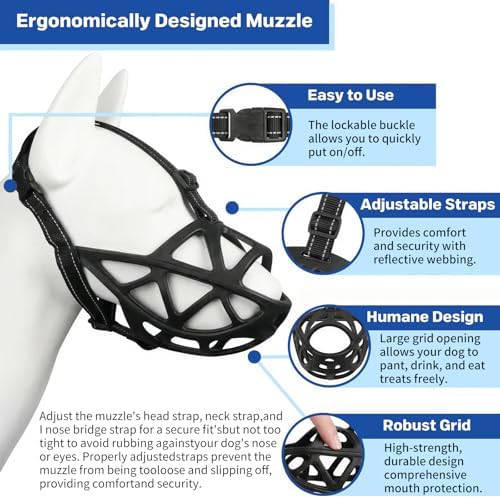 LH NTGR durable pet mouth cover muzzle for training