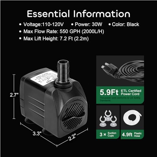 Growneer submersible pump in packaging