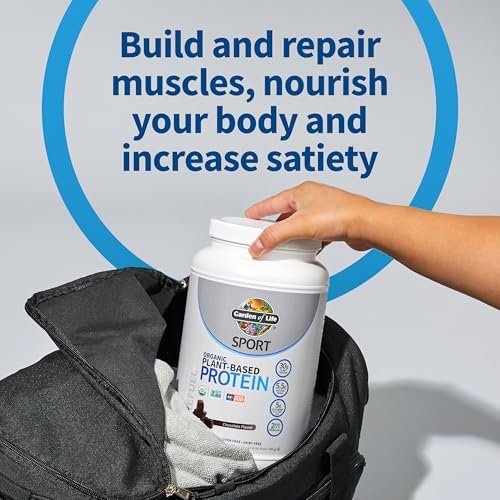 Garden of Life plant protein powder chocolate flavour with 30g protein per serving