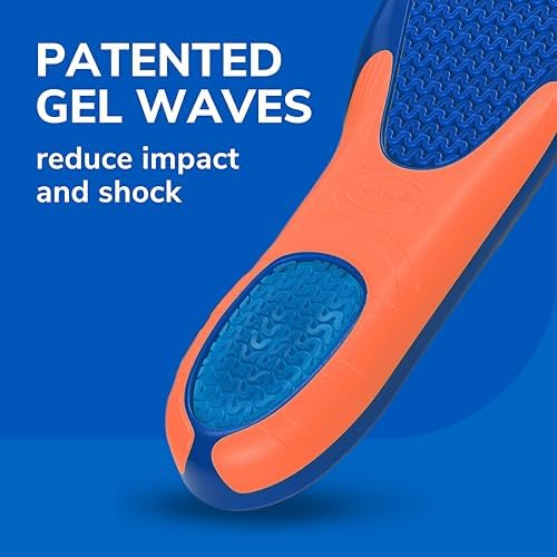 Close-up of the trim-to-fit sizing lines on the bottom of the men's shoe inserts.