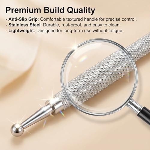 Professional nail art kit showing the variety of dotting pen sizes