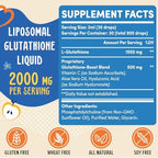 Prunucis 2000mg liposomal glutathione liquid dropper bottle packaging details