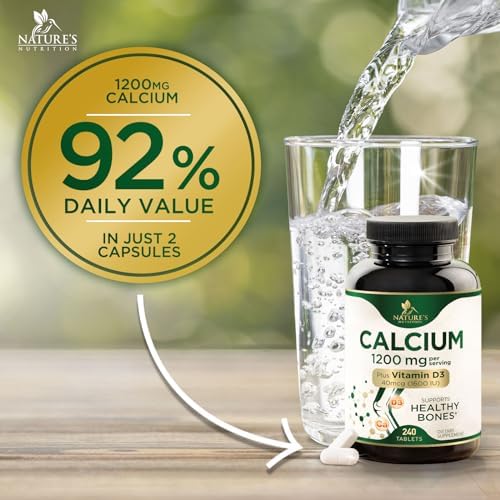 Top view of Nature's Nutrition calcium supplement bottle cap