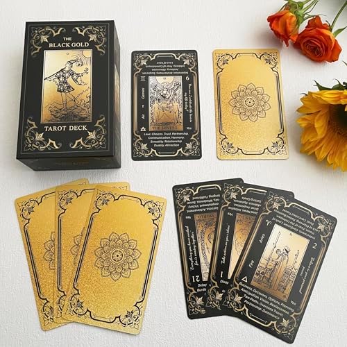 Tarot card face displaying printed keywords and symbols