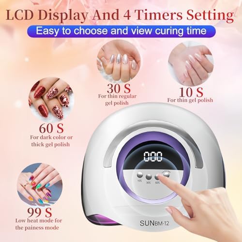 DMJWAN gel nail lamp with bottom tray detached for pedicure use