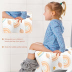 Close up view of the dual layer design showing soft non woven fabric and waterproof backing material