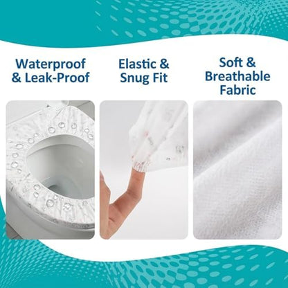 Waterproof nonwoven fabric toilet mat showing the colourful printed patterns
