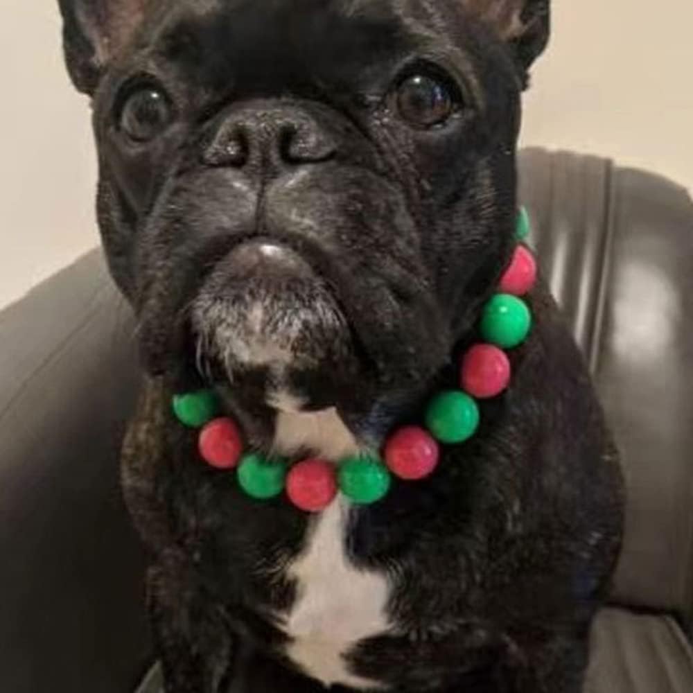 RayMinsino holiday dog collar accessory displaying the adjustable silver-toned lobster clasp and extender chain.