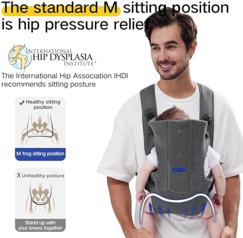 Yemkezo infant carrier demonstrating front facing position