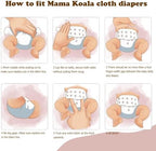 Mama Koala baby pocket nappy showing leg gussets and PUL layer