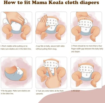 Mama Koala diaper shell size adjustment for newborns