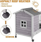 Rabbit Hutch Indoor Outdoor Rabbit Cage Bunny Cage with Run,No Leak Pull Out Tray,Wire Fence - Image 5