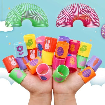 Kids party favor toy collection featuring durable miniature stretching spring coils.