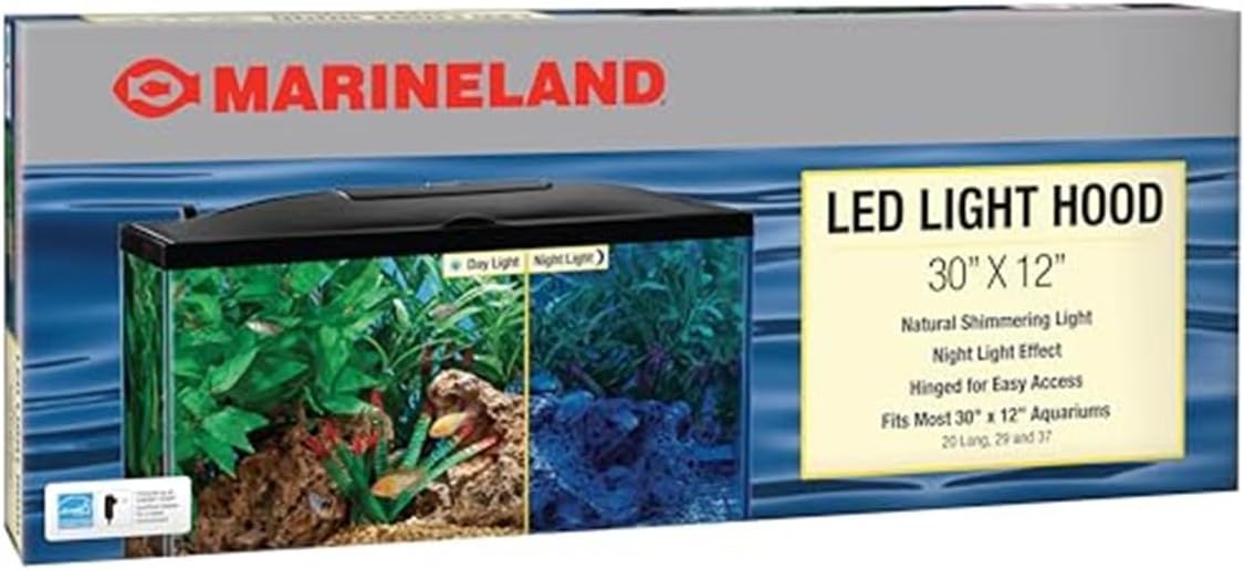 Authentic Marineland LED aquarium hood top view