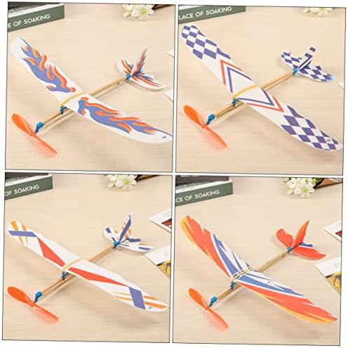 Red star patterned motif variant of the handmade foam glider for kids.