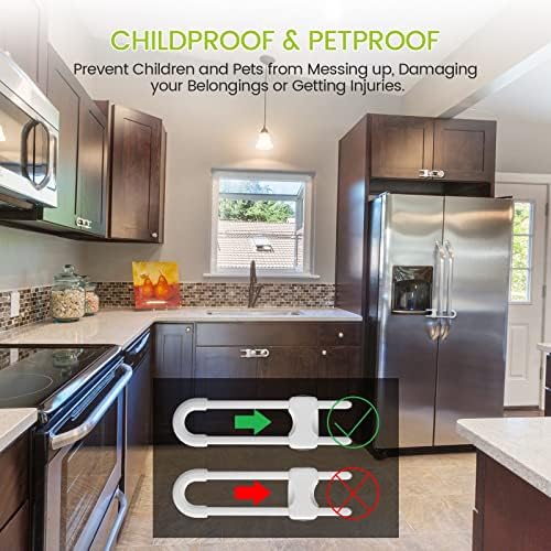 Set of 10 baby safety locks for furniture