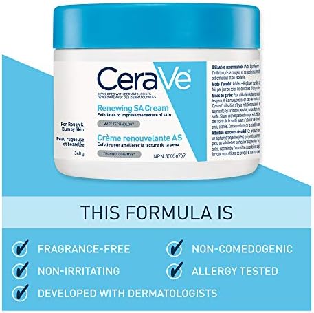 CeraVe SA Cream ingredient highlights niacinamide hyaluronic acid and ceramides