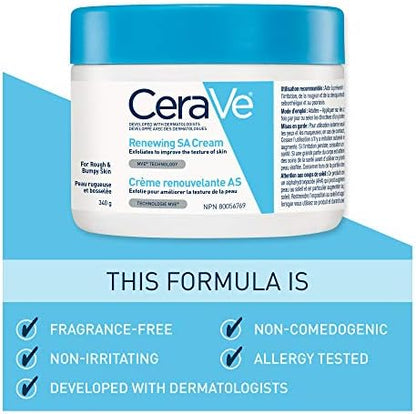 CeraVe SA Cream ingredient highlights niacinamide hyaluronic acid and ceramides