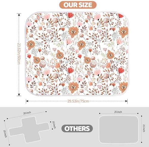 Folded Bnditeu 24 by 30 inch travel diaper changing mat