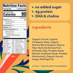 Cerebelly Organic Baby Food Pouches Variety Pack, Veggie & Bean Purees, 16 Nutrients, No Added Sugar, Fiber & Non-GMO, 4oz, 8 Pack - Image 3