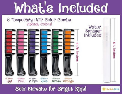 Close up of Bright Seed washable hair chalk comb applicator