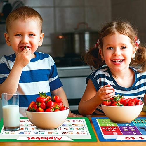 Simply Magic toddler learning mats displaying dinosaur colors and geometric shapes layouts