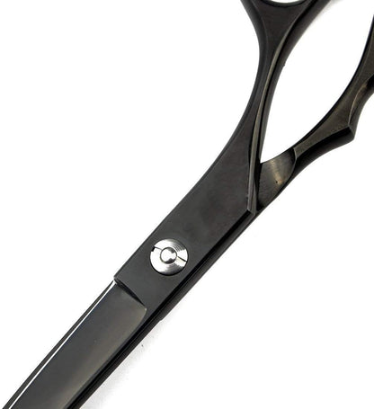 Professional pet grooming thinning scissor detail shot