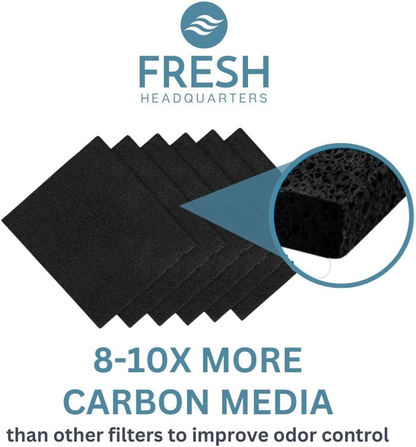 Fresh Headquarters charcoal deodorizer pads demonstrating scissor cutting for custom fit