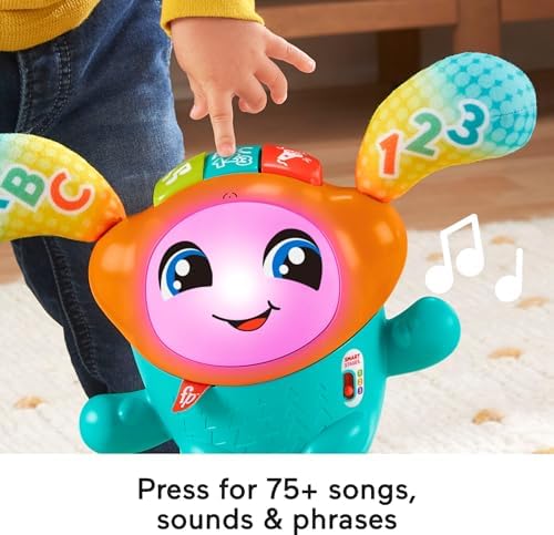 Fisher-Price interactive dance partner close up on soft fabric educational ears