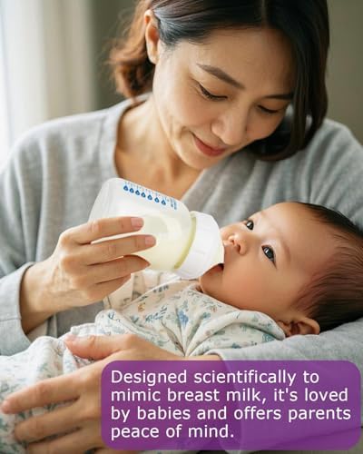Close-up look at the high-grade material of joyfeed wide-neck baby bottle nipple.