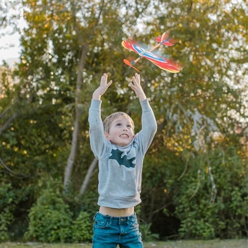 Toyvian outdoor throwing aircraft kit displayed from an aerodynamic side profile angle.