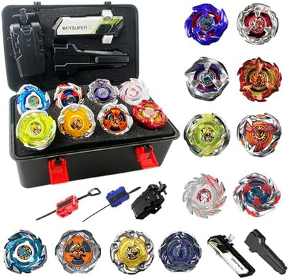 Cxdhzlx burst gyro tops displayed with launchers and grip