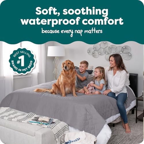 Close up of the non slip silicone paw print backing on the pet mattress protector.