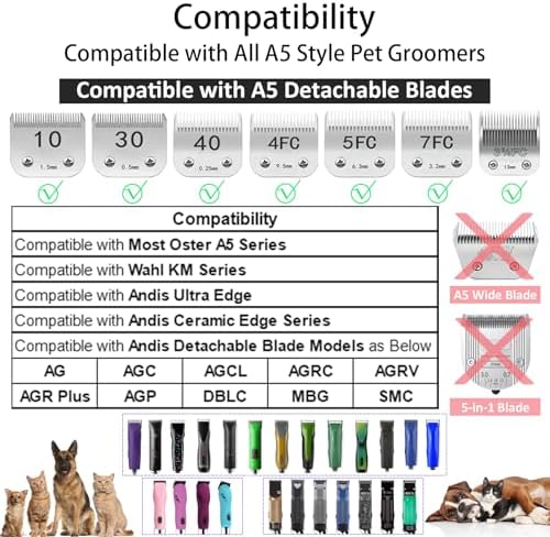 Black plastic professional hair clipper parts collection pack with included cleaning brush.