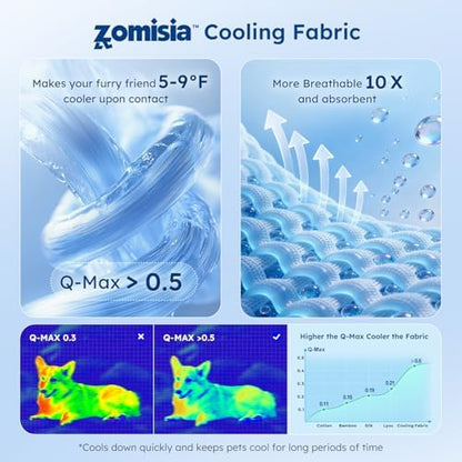 ZOMISIA Cooling Dog Bed for Crate, Q-Max>0.5 Cooling Mat with Removable Washable Cover, Orthopedic Egg Crate Foam Summer Pad for Extra Large Dogs, 41x27 Inch, Grey - Image 4